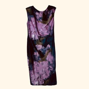 Suzi Chin for Maggy Boutique Floral Sheath Dress Size 10 USA